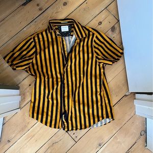 Denim and Flower fun striped button down